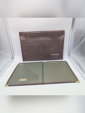 Vintage General Automation Brown  Document Folder Portfolio Set Karl H Lederer